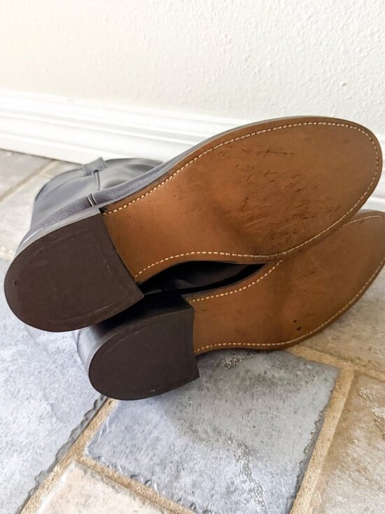 Laredo Navy Blue Leather Western Cowboy Boots Mens 7D Pull On Classic main image 5